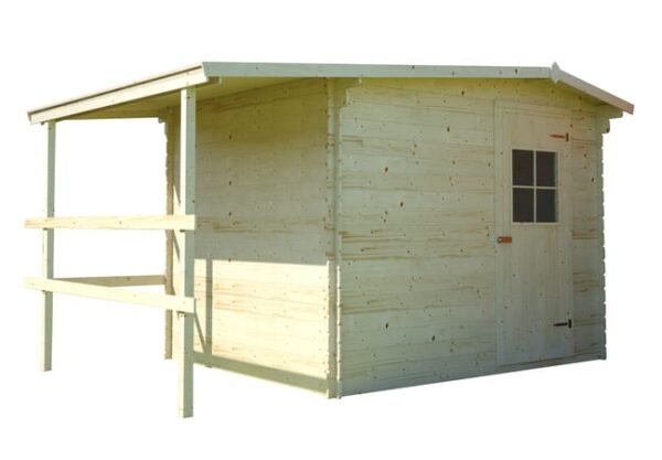 Domek narzędziowy drewniany z drewutnią Soleo 350x270x225cm Megiw