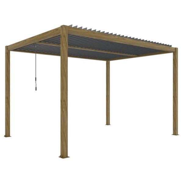 Pergola Luxe z dachem elektrycznym z oświetleniem LED 393,5 X 299,4 X 231cm